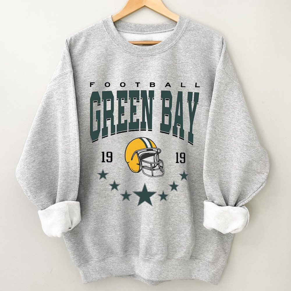 Green Bay Football Sweatshirt, Vintage Style Green Bay Football Crewneck Sweatshirt, America Football Hoodie, Football Fan Gift Shirt.jpg