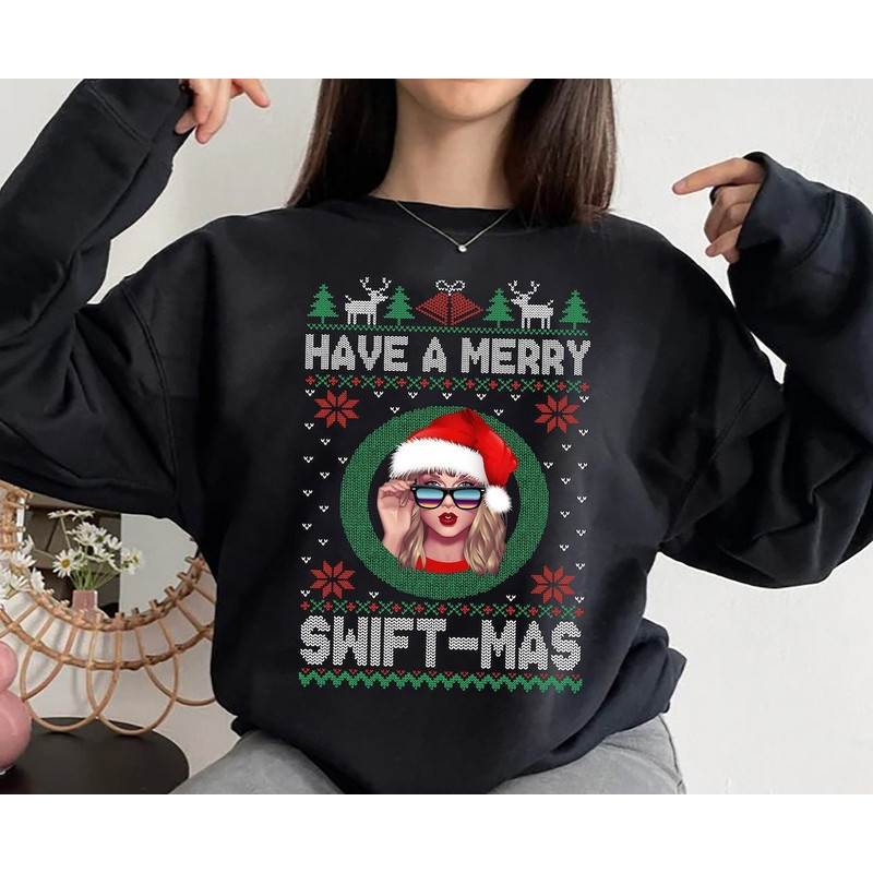 Ugly Merry Christmas Sweatshirt, Hoodie, Have A Merry Swiftmas Sweater,Tay-lor Family Shirt Gift TS Fan.jpg