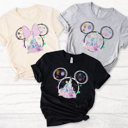 disney watercolor castle t-shirt, mickey friends shirt, disney castle, disney trip shirt, disney family shirt, family v