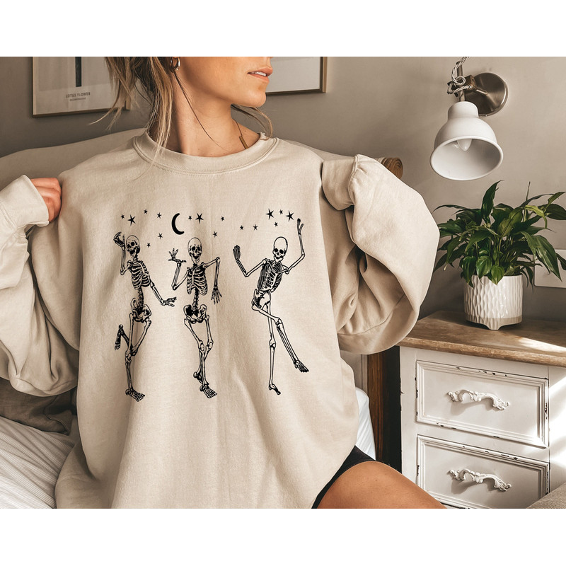Halloween Party Dancing Skeleton Shirt,Skeletons Happy Halloween Tshirt,Oversized Tee Shirt,Comfortable Tee,Halloween Shirt Tee,Halloween.jpg