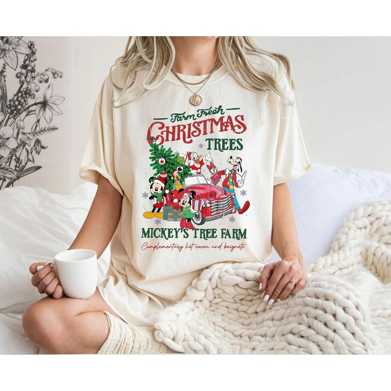Retro Disney Farm Fresh Shirt, Mickey's Tree Farm, Mickey And Friends Christmas, Christmas Disney Family, Christmas Gift, Christmas shirt 1.jpg