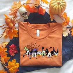 spooky mouse and friends shirt, mickey boo halloween shirt, pumpkin mickey, disney spooky shirt, disney halloween shirt,