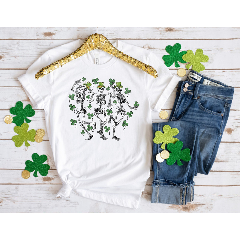 St Patty's Skeleton, Dancing Skeleton, Funny St Patrick's, Drinking Shirt, irish shirt, irish gift, lucky shirt, saint patricks day,.jpg