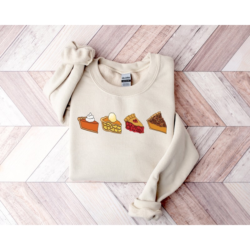 Thanksgiving Pie Sweatshirt, Thanksgiving Cherry Pie Shirt, Pumpkin Pie Sweatshirt, Pecan Pie Sweater, Apple Pie Shirt, Thanksgiving Gifts.jpg