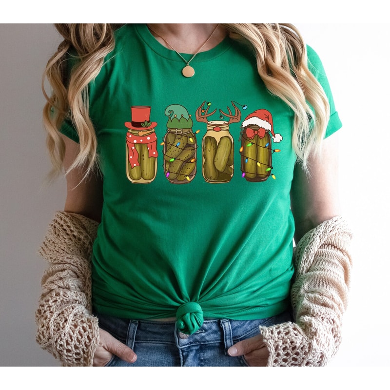 Christmas Pickle T-Shirt, Canning Season T-Shirt, Pickle Lovers Shirt, Homemade Christmas Pickle Shirt, Retro Christmas Pickles Sweater.jpg