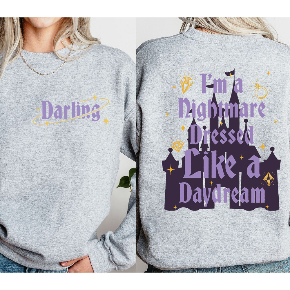 Darling I'm a Nightmare Dressed Like a Daydream Sweatshirt, Halloween Shirt, Halloween Party Shirt, Trick or Treat Shirt, Fall Season Shirt.jpg