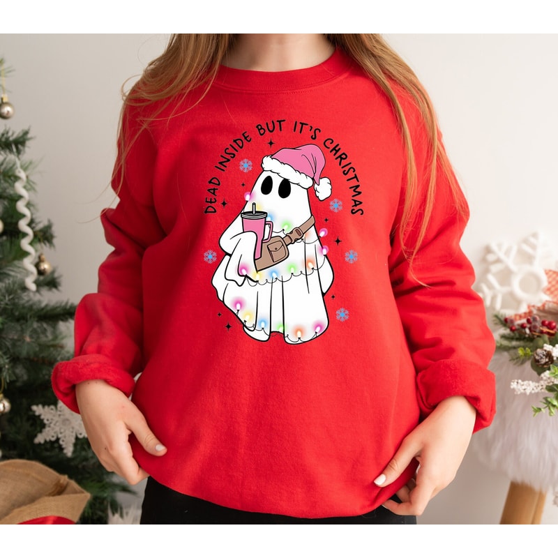 Dead Inside But It's Christmas Sweatshirt, Boojee Stanley Christmas Sweatshirt, Funny Christmas Tee, Funny Holiday Shirt, Boojee Christmas.jpg