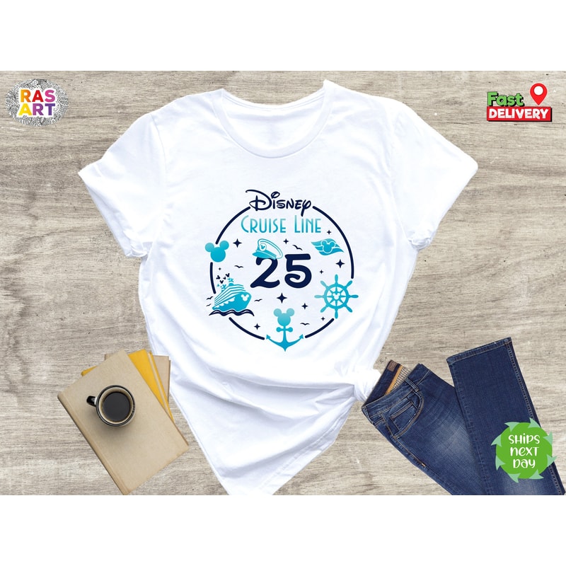 Disney Cruise Line 25th Silver Shirt, Anniversary At Sea Shirt, Mickey Cruise Shirt, Disney Family Trip Shirt, Cruise Squad Trip Shirt.jpg