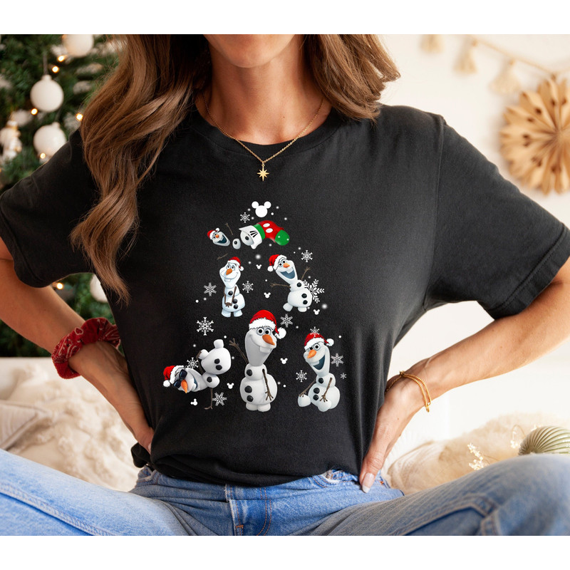 Disney Olaf Christmas Shirt, Frozen Olaf Christmas T-Shirt, Snowman Olaf Shirt, Disney Frozen Xmas Tee, Olaf Santa Tee, Santa Olaf Xmas Tee.jpg