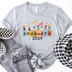 disney prince graduate 2024 t-shirt, disney graduation t-shirt, class of 2024 shirt, prince graduate shirt, senior class