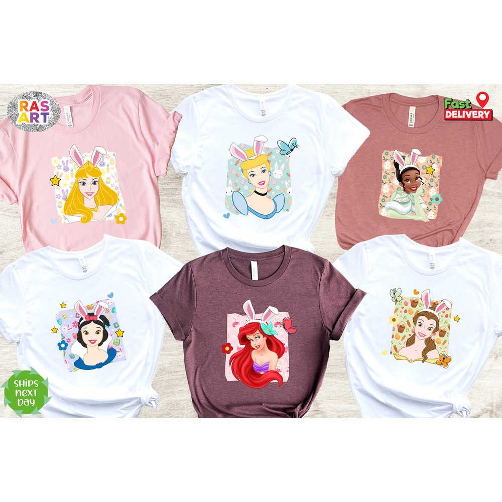 Disney Princess Easter Shirt, Princess Custom Easter Shirts, Disney Ariel Easter Shirts, Disney Snow White Easter Shirt, Cinderella Easter.jpg