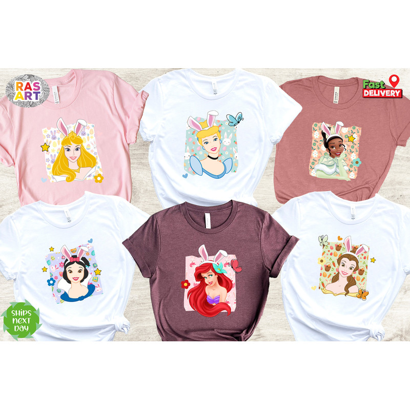 Disney Princess Easter Shirt, Princess Custom Easter Shirts, Disney Ariel Easter Shirts, Disney Snow White Easter Shirt, Cinderella Easter.jpg