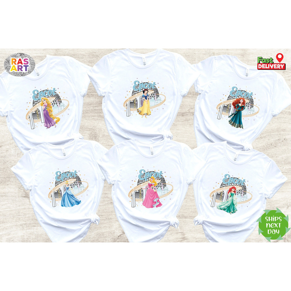 Disney Princess Shirt, Disney Epcot Shirt, Cinderella T-Shirt, Disney Group Shirts, Disney Trip Tees, Princess Tees, Disneyland Shirts.jpg