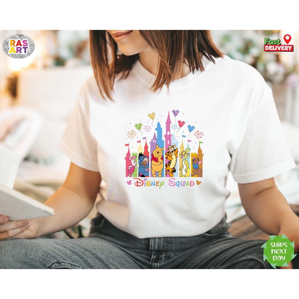 Disney Winnie the Pooh Castle Shirt, Winnie the Pooh Castle Shirt, Matching Squad Shirt, Disney Family Vacation Shirt, Winnie The Pooh Shirt.jpg