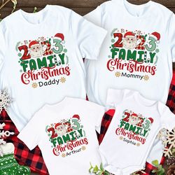 family christmas 2023 shirts, christmas 2023 custom shirts, santa hat christmas shirt, christmas crew 2023 matching shir