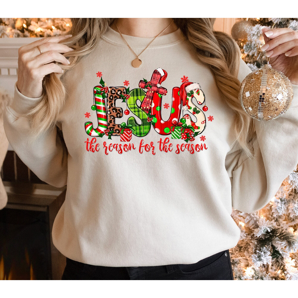 Jesus The Reason For The Season Sweatshirt, Jesus Christmas T-Shirt, Christian Christmas Shirt, True Story Shirt, Religious Christmas Tee.jpg