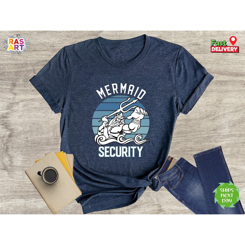 Mermaid Security Shirt, Merdad Shirt, Mermaid Dad Shirt, Mermaid Party Tee, Mens Mermaid Shirt, Boys Mermaid Shirt.jpg