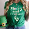 Merry and Pregnant Shirt, Christmas Pregnant Shirt, Pregnancy Announcement Shirt, Funny Pregnancy Tee, Xmas Baby Shirt, Christmas Mom To Be.jpg