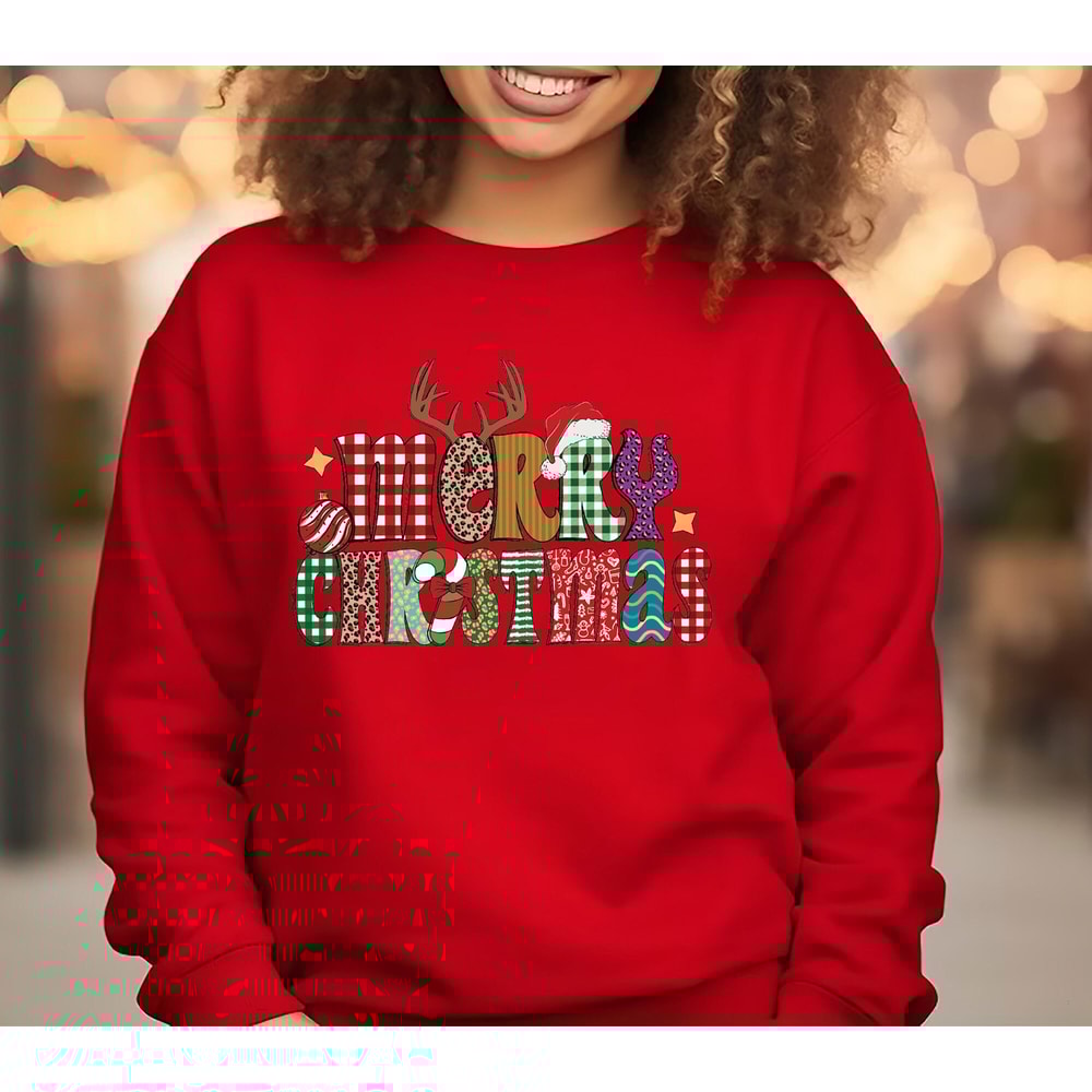 Merry Christmas Pajamas Shirt, Christmas Hoodie, Christmas Sweatshirt, Women Christmas Shirt, Cute Christmas Shirt, Merry and Bright 1.jpg