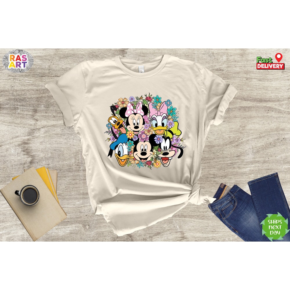Mickey and Friends Shirt, Disney Garden Flower Shirt, Disney Family Shirts, Disney Flower Shirt, Disney Family Vacation Shirt.jpg