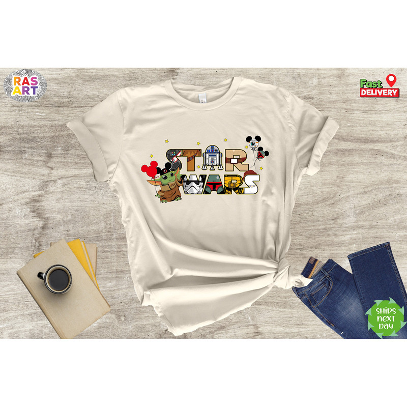 Star Wars Baby Yoda Shirt, Disney Star Wars Shirt, Star Wars Fan Shirt, Galaxy's Edge Shirt, Star Wars Grogu Shirt, Baby Yoda Shirt.jpg