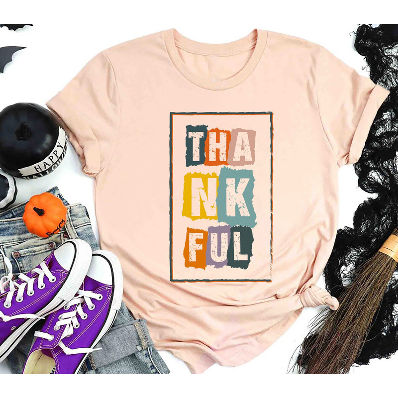 Thankful T-Shirt, Fall Vibes Shirt, Thanksgiving Shirt, Thankful Mama Shirt, Pumpkin Shirts, Hello Fall Shirt, Boho Fall Shirt Autumn Shirt.jpg