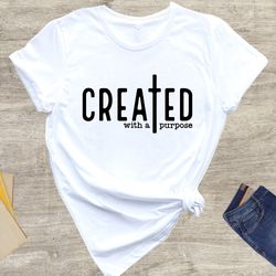 created shirt, faith shirt, vertical cross, faith cross, religious shirt, jesus love tee, christian tee, motivational sh