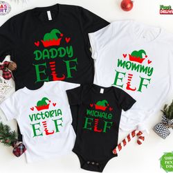 custom elf family christmas shirt, elf squad shirt, matching family xmas shirt, im the sassy elf shirts, family xmas elf