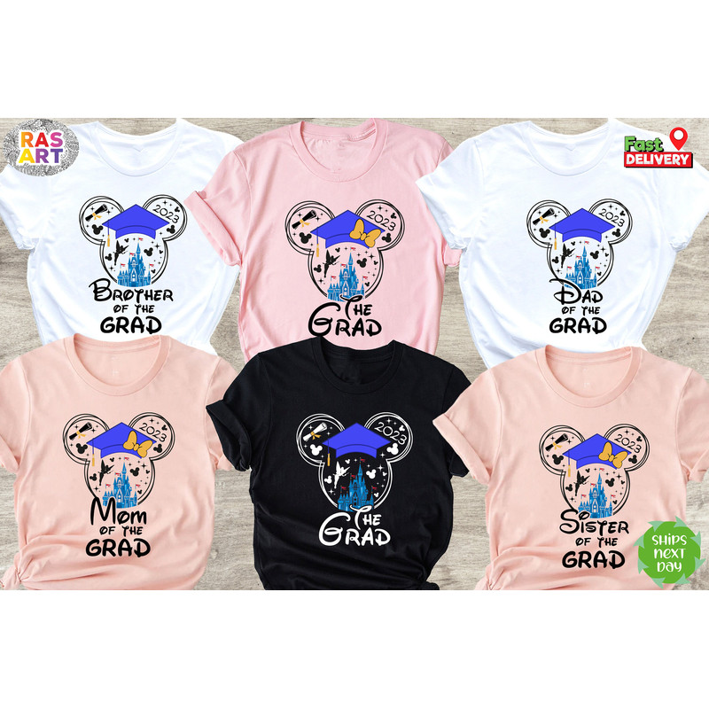 Disney Family The Grad Shirt, Graduation Shirt, Senior Shirt, Class of 2023 Shirt, Senior 2023 Shirt, Graduate Shirt, Graduation 2023 Shirt.jpg