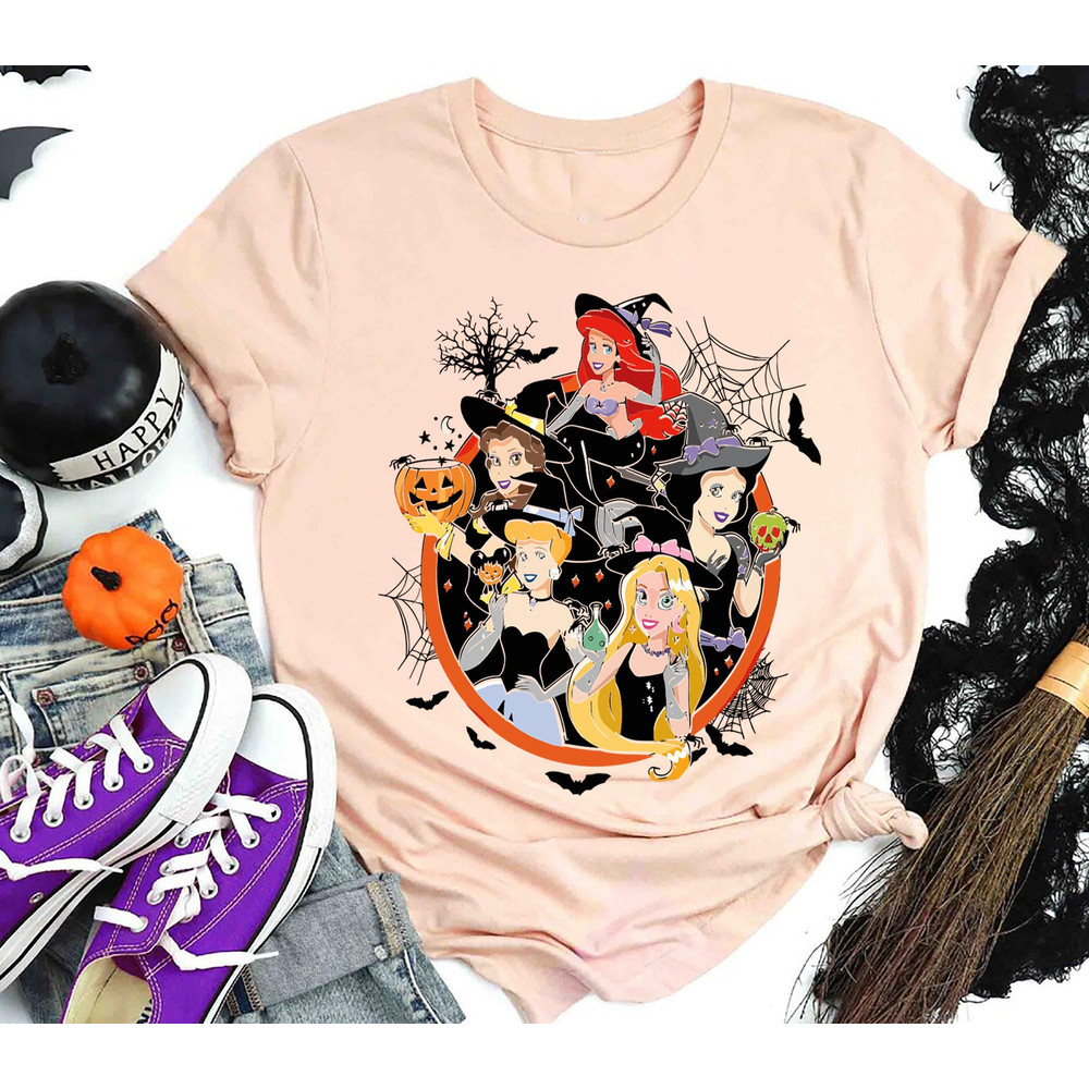 Disney Princesses Halloween Shirt, Disney Halloween Sweatshirt, Elsa Halloween Tee, Rapunzel Halloween Tee, Trick or Treat Shirt.jpg