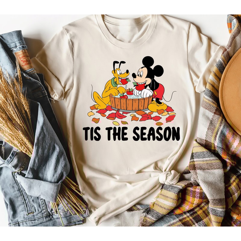 Disney Tis The Season Shirt, Mickey and Goofy Thanksgiving Shirt, Pumpkin Spice Tee, Thankful Shirt, Thanksgiving Dinner Fall Vibes Tee.jpg