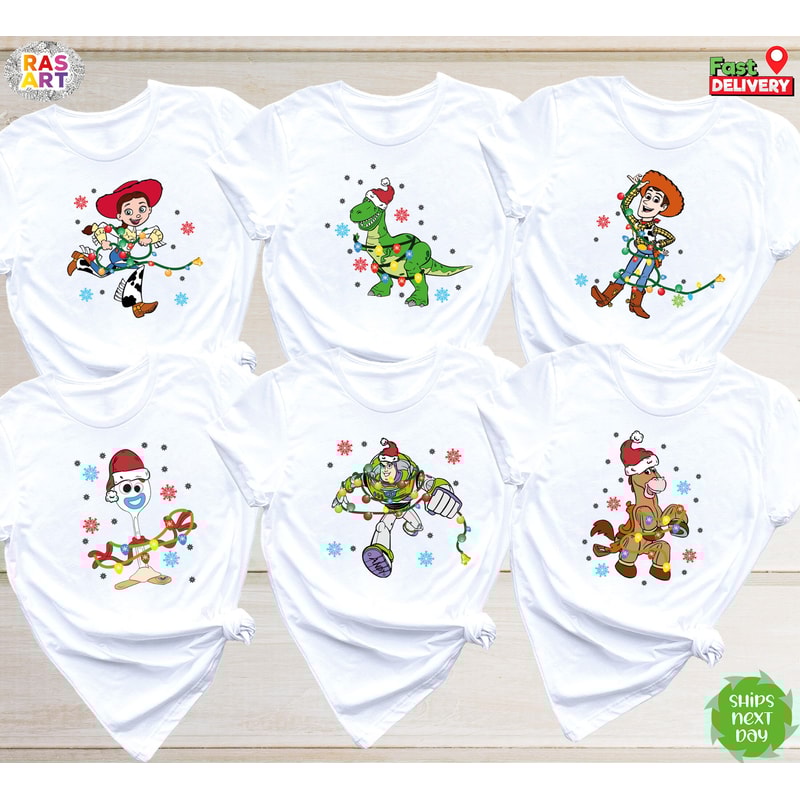 Disney Toy Story Christmas Shirt, Woody Christmas, Jessie Christmas, Buzz Christmas, Forky Christmas, Rex Christmas, Disneyland Christmas.jpg