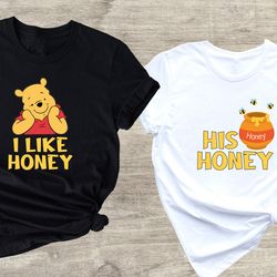 disney winnie the pooh couple shirt, winnie the pooh and honey shirt, winnie the pooh shirt, disney pooh bear shirt, dis