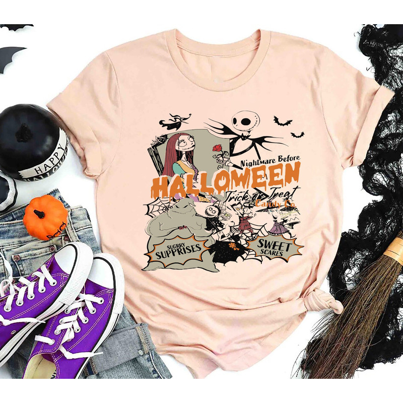 Nightmare Before Halloween Shirt, Jack Skellington and Sally Sweatshirt, Oogie Boogie Shirt, Funny Halloween Tee, Pumpkin Shirt.jpg