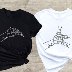 papa hands shirt, personalized dad shirt, fathers day shirt, kids names shirt, grandpa shirt, custom daddy shirt, dad an