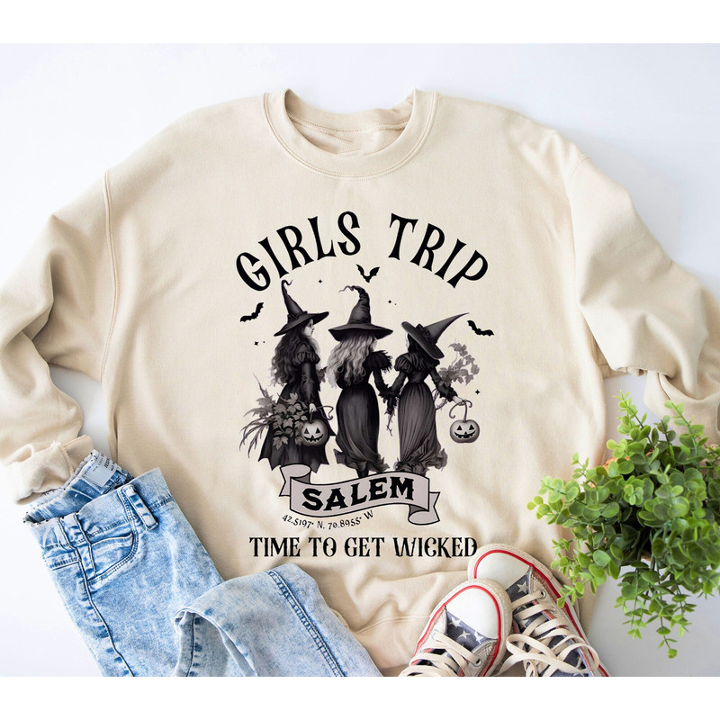 Salem Witch Museum Sweatshirt, Girls Trip Salem Shirt, Vintage Halloween Shirt, Halloween Witch Shirt, Salem Massachusetts, Salem Witch Tee.jpg
