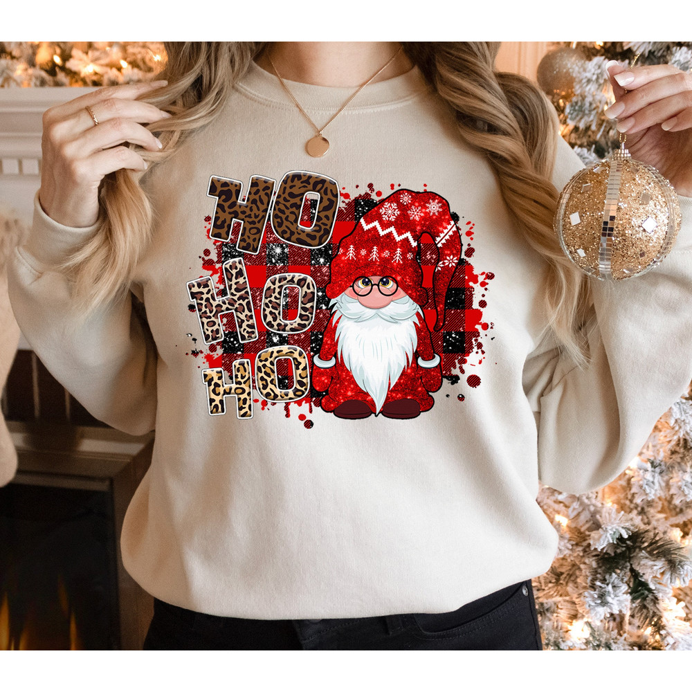 Santa Ho Ho Ho Sweatshirt, Christmas Santa Sweatshirt, Santa Squad Shirt, Santa Claus Shirt, Santa Hat Shirt, Christmas Party Shirt.jpg