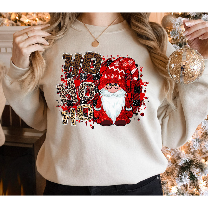 Santa Ho Ho Ho Sweatshirt, Christmas Santa Sweatshirt, Santa Squad Shirt, Santa Claus Shirt, Santa Hat Shirt, Christmas Party Shirt.jpg