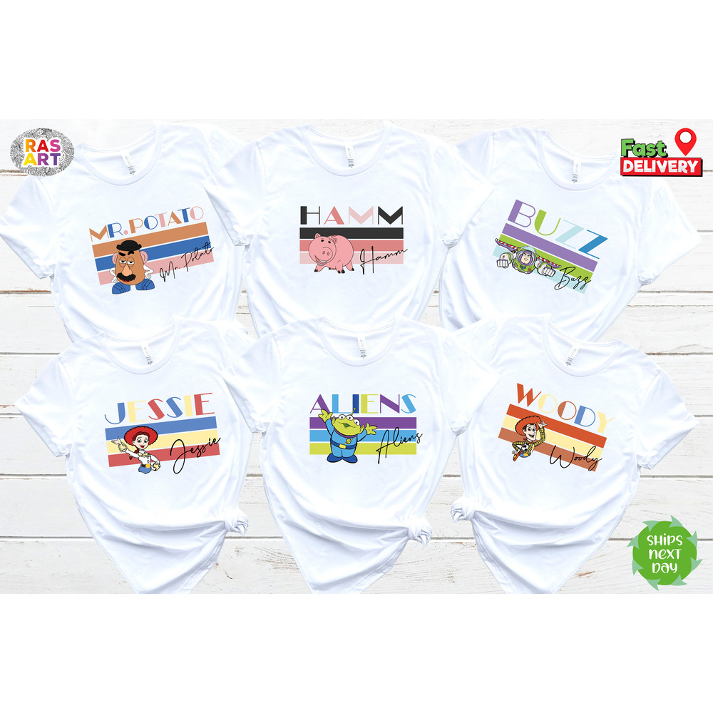 Toy Story Characters Shirt, Toy Story Group Shirt, Disney Group T-Shirts, Disneyland Shirts, Disney Pixar Shirt, Disneyland Tees.jpg