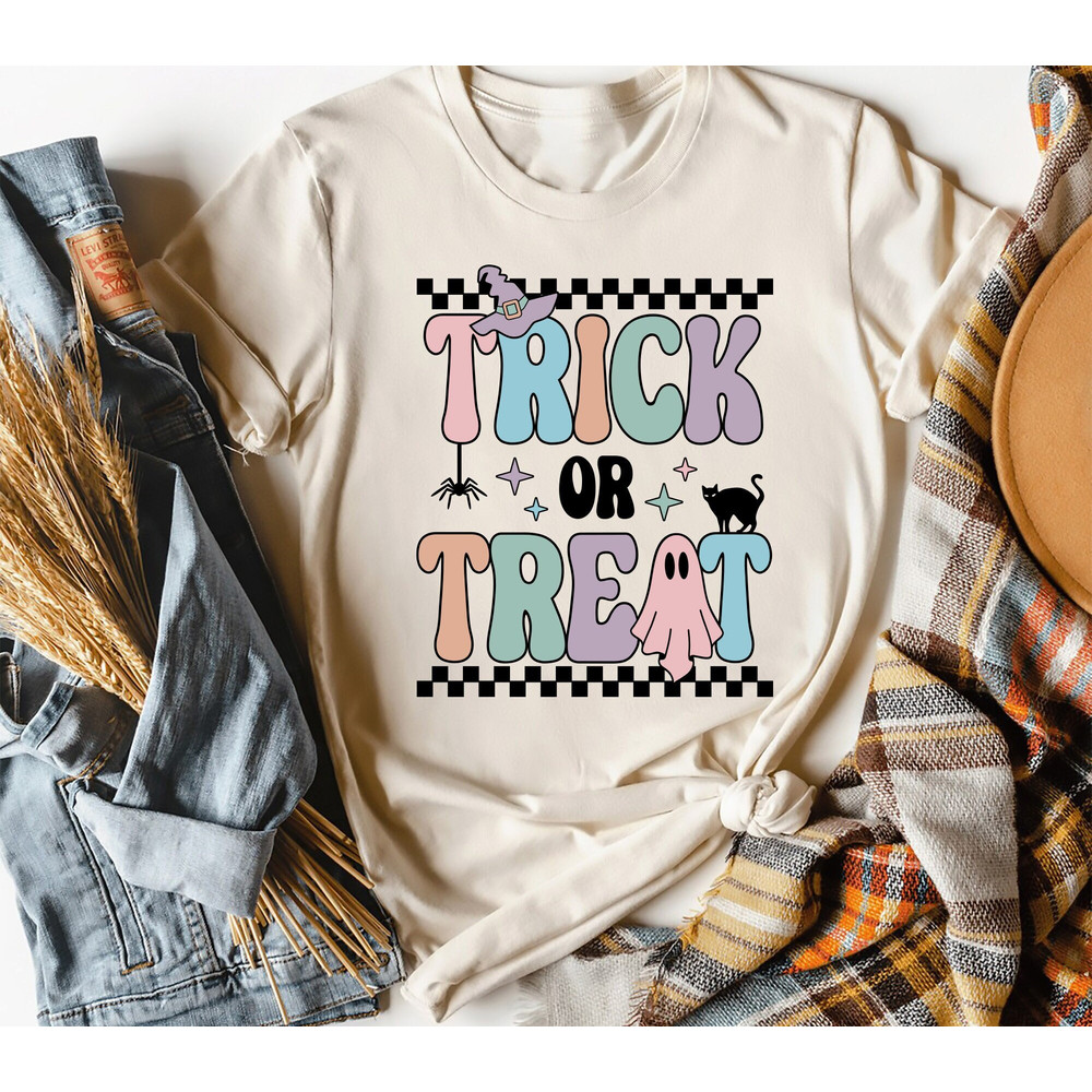 Trick or Treat Shirt, Happy Halloween Shirt, Hallowen Ghost Shirt, Halloween Sweatshirt, Fall Shirt, Halloween Pumpkin Shirt, Spooky Season 1.jpg