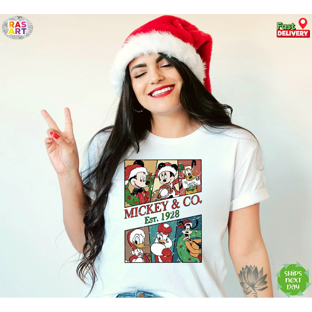 Vintage Mickey and Friends Christmas Shirt, Mickey and Co Christmas Shirt, Disney Family Christmas Shirt, Disneyland Xmas Shirt.jpg