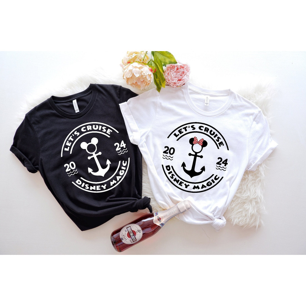 Disney Cruise 2024 Shirts, 2024 Disney Family Vacation Shirts,Custom Disney Family Matching Tshirt, Let's Cruise Disney Magic, Disney Trip.jpg