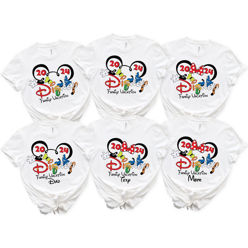 Disney Vacation 2024 Shirt, Disney 2024 Trip Shirts, Custom Family Disney Matching Shirt, Disneyland Tshirt, 2024 Disneyworld Tshirt.jpg