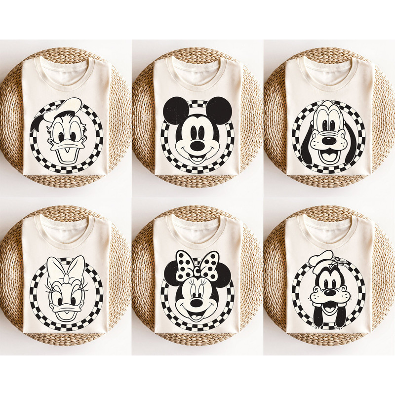 Retro Disney Mickey And Friends Checkered Shirt, Checkered Mickey Shirt, Retro Checkered Disney Shirt, Disneyland Holiday Vacation Trip Gift.jpg