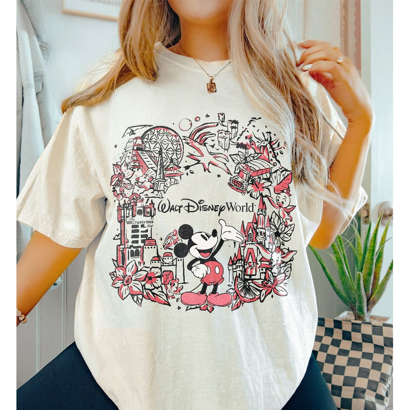 Retro Walt Disney World Shirt, Mickey And Minnie Shirt, Disneyworld Trip Tee, Disney Family Shirt, Magic Kingdom Shirt, Disney Castle Shirt.jpg
