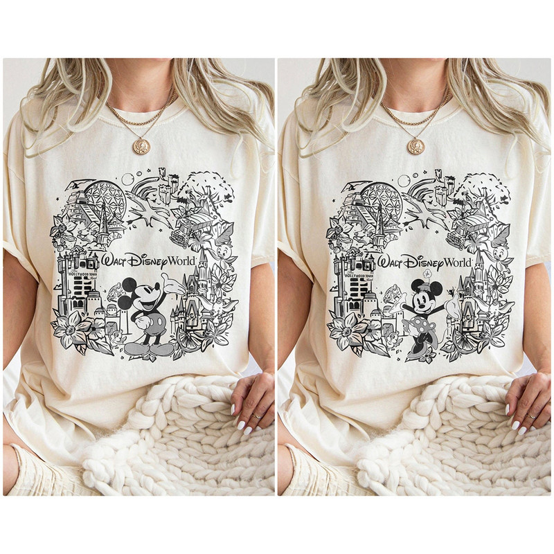 Vintage Mickey Minnie Walt Disney World Shirt, Disneyworld Shirt, Disney Shirt, Disneyland Shirt, Disney Couple Shirt, Disney Group Shirt.jpg