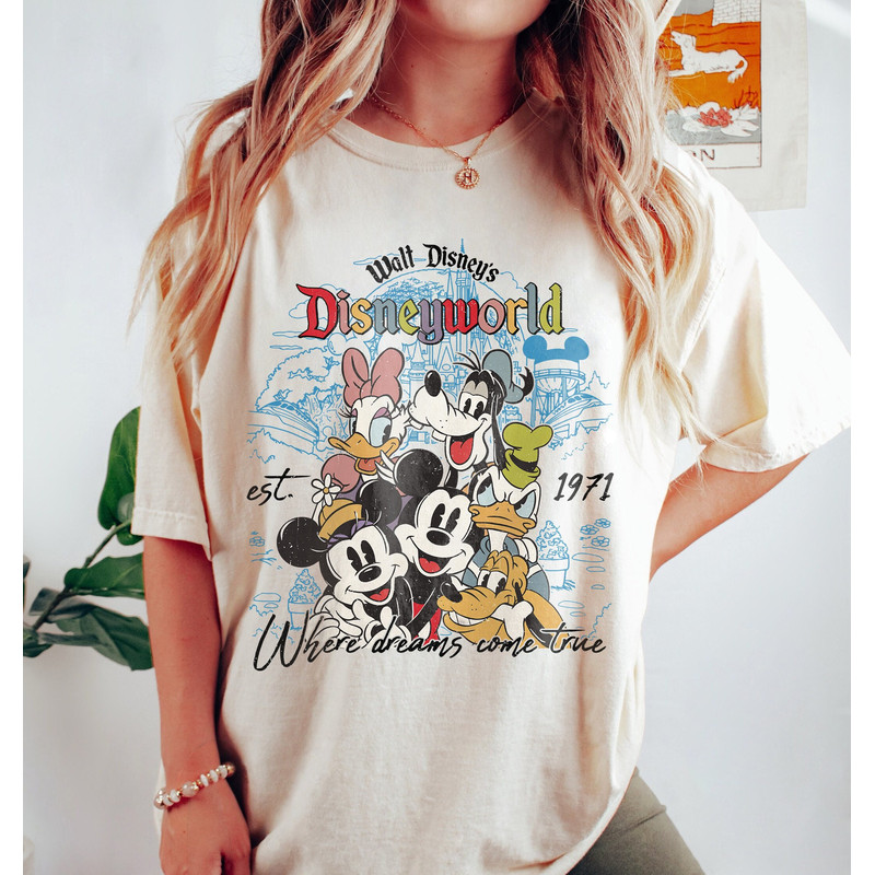 Vintage Walt Disney Disneyworld Shirt, Retro Disneyworld Shirt, Mickey And Friends Shirt, Disney Family Vacation 2024 Shirt, Disney Trip Tee.jpg