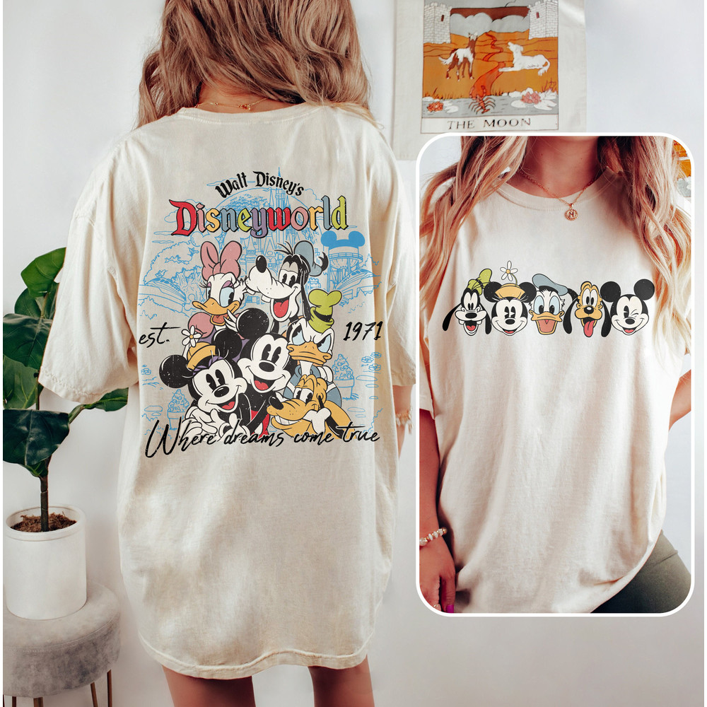 Vintage Walt Disneyworld Est 1971 2 Side Shirt, Mickey And Friends Shirt, Mickey Ears Shirt, Disney Ears Shirt, Retro Magic Kingdom Shirt 1.jpg