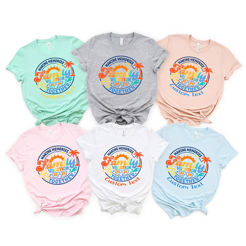Family Vacation 2024 T-shirt, Making Memories together family tshirt, Family matching shirt, Family Beach trip shirt, Family Vacation shirts.jpg