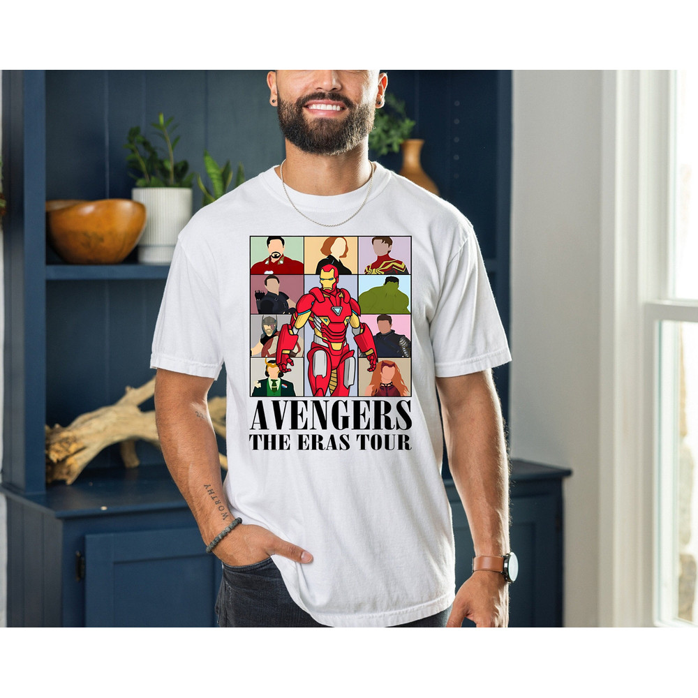 Avengers The Eras Tour Shirt, Marvel Super Hero Shirt, Avengers Shirt, Captain America Shirt, Superhero Shirt, Scarlet Witch, Hulk Shirts.jpg